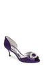 'Crystah' Embellished Satin Pump