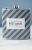 'Best Man' Stripe Flask
