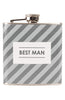 'Best Man' Stripe Flask