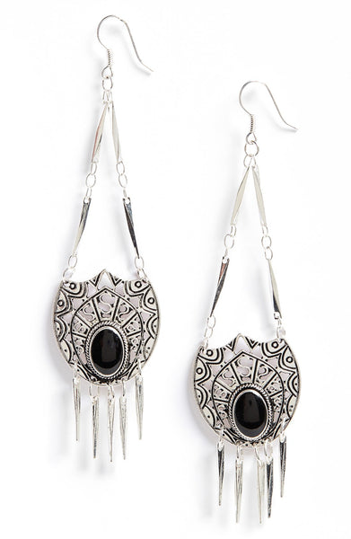 Stone Fringe Earrings